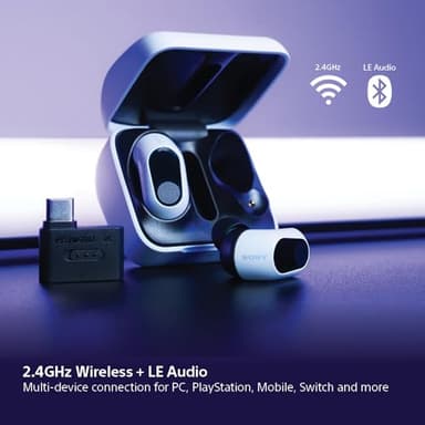 Sony INZONE Buds Wireless Gaming Earbuds, Perfect for PlayStation® 5, for PC/PS5/Switch/Mobile, 48Hr Battery with Case, Noise Canceling, 360 Spatial Sound, 2.4GHz USB-C Dongle, WF-G700N White - Image 6