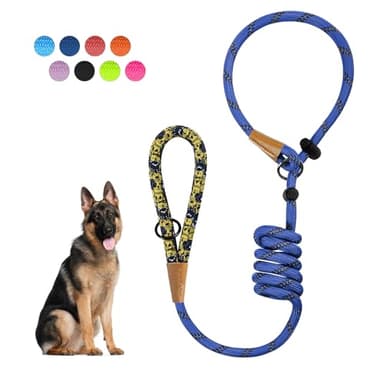 lynxking Slip Lead Dog Leash Reflective, Heavy Duty Comfortable Strong Rope for Large Medium Small Dogs No Pull Pet Training (Blue, Small 3/8in x 6ft-Slip Lead) - Image 9