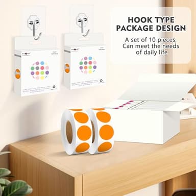 PARLAIM 10000 PCS 1 inch Colored Dot Stickers Round Color Coding Labels,10 Rolls Polka Circle Dots Bulk for Office Classroom, Orange - Image 4