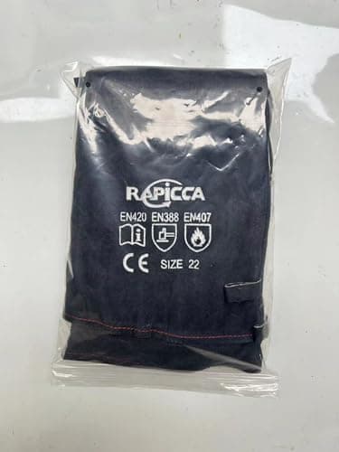 RAPICCA Animal Handling Gloves Bite Proof Reinforced Leather Padding Dog,Cat Scratch,Bird Handling Falconry Gloves Grabbing,Reptile Squirrel Snake Bite 22in Grey-Black - Image 10