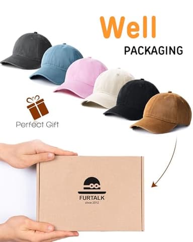FURTALK Toddler Baseball Hat Kids Boys Girls Adjustable Washed Cotton Baseball Cap with Ponytail - Image 5