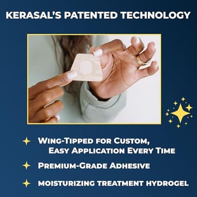 Kerasal Nighttime Renewal Fungal Nail Patches - 14 Patch Twin Pack - Overnight Nail Repair for Nail Fungus Damage, 8-Hour Nail Treatment Restores Healthy Appearance - Image 4