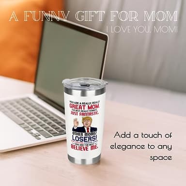 UMACVN Gifts for Mom from Daughter Son - Christmas Gifts for Mom Wife - Birthday, Christmas, Valentines Day Gift for Moms - Gift for Mama, Moms, Mother - 20 Oz Stainless Steel White Tumbler - Image 3