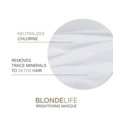 Joico Blonde Life Brightening Masque - Instant Hydration, Neutralize Chlorine & Detoxify Hair, Add Softness & Smoothness, Sulfate Free, With Monoi & Tamanu Oil, 1.7 Fl Oz - Image 4
