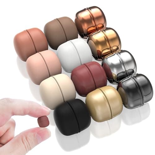 Ofiuny 12Pcs Hijab Magnets Strong Pinless Magnetic Pins Hold No Damage to Fabric Multi Use Safety Pins for Everyday Hijab Scarf Wearers