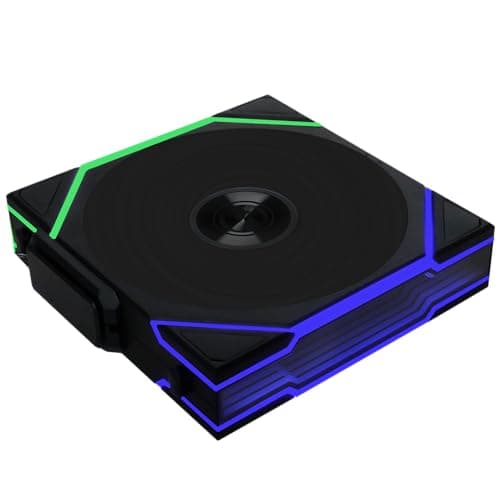 Lian Li UNI Fan TL Wireless 120-Single Pack (Reverse Blade)-2.4 GHz Wireless Signal ARGB Fan-Infinity Mirror-Daisy-Chain-Customizable Lighting-Controller NOT Included & Required - Black (12RTL1W1B) - Image 1