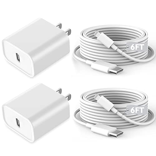Fast iPhone Charger, iPhone Charger Fast Charging 2Pack Quick Chargers 6ft Long USB C to Lightning Cable Quick Charging Cord USB Charge Block Adapter for iPhone 14 Plus/14 ProMax/13 Mini 12/11/XS/iPad - Image 1