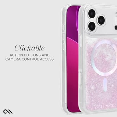 Case-Mate Soap Bubble iPhone 17 Pro Max Case [Compatible with MagSafe] - Liquid Glitter Phone Case with 12ft Drop Protection - Premium Magnetic Cover for iPhone 17 Pro Max - Iridescent Waterfall - Image 5