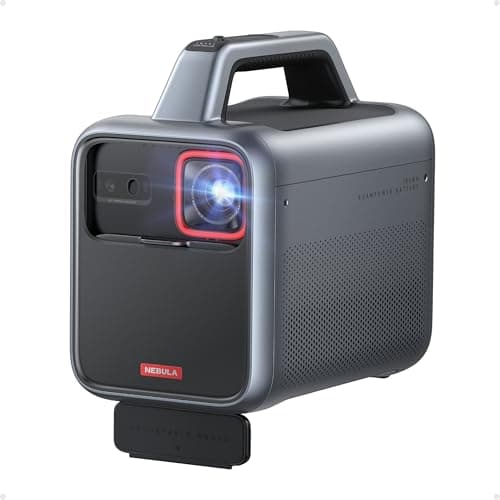 NEBULA Mars 3 Outdoor Portable Projector, 1000 ANSI Lumens, AI-Powered Image, Built-In Battery with 5 Hour Playtime, Android TV, 200 Inch Home Theater, for Backyard, Office and Business, and Camping - Image 1