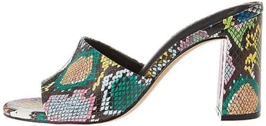 The Drop Women's Pattie High Block-heeled Mule Sandal, Multi Snake, 9 - Image 5