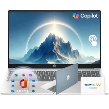 HP Pavilion 15.6 FHD (1920 x 1080) Touch-Screen Laptop Computer • Intel 8-Core i3 CPU • 16GB RAM • 512GB PCIe SSD • Long Battery Life • w/WOWPC Recovery USB • Windows 11 with Microsoft Office - Image 1