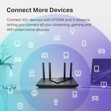 TP-Link AX1800 WiFi 6 Router V4 (Archer AX21) – Dual Band Wireless Internet, Gigabit, Easy Mesh, Works with Alexa - A Certified for Humans Device, Free Expert Support - Image 5