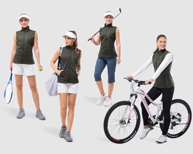 33,000ft Women's Lightweight Running Vest Outerwear with Pockets, Windproof Sleeveless Jacket for Golf Hiking Travel - Image 6