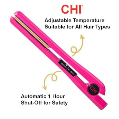 CHI Tourmaline Ceramic Series Flat Iron, Hair Straightener For Silky Smooth Hair, Ideal For Straightening Or Curling Hair, 1" Iron, Pure Pink - Image 3