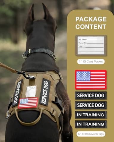 FAYOGOO Tactical Dog Harness for Large Dogs - Mesh Breathable Dog Harness Escape Proof with Handle - No Pull Military Service Dog Vest with Removable Patches for Walking,Training,Hiking - Image 4
