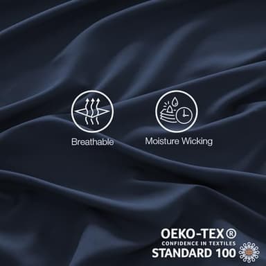 Yibeizi Navy Blue Sheet Set Twin Size, Kids Bedsheets Microfiber Deep Pocket Cute Bed Sheet & Pillowcase Sets 3 Pieces - Image 5