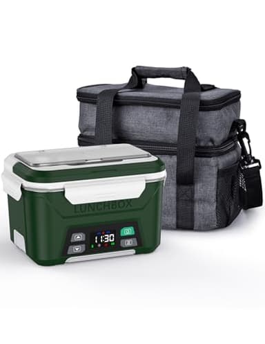 EAST OAK Cordless Electric Lunch Box for Adults, Heated Lunch Box Battery Powered with Automatic Heating, 5.5 Cups Portable Food Warmer with Insulated Carry Bag - Image 1