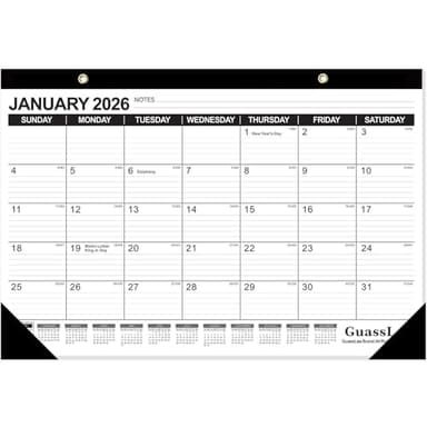 GuassLee Desk Calendar 2026-2027 - 17" × 11.5" Desktop Calendar 18 Months Runs from Jan. 2026 to Jun. 2027 with Julian Date for Home School Office Desk Top Organizing - Image 1