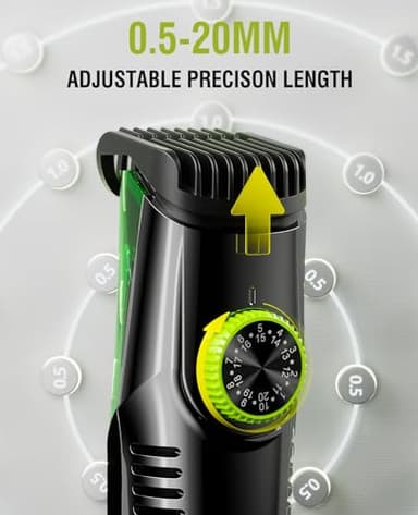 SHPAVVER Beard Trimmer for Men: Vacuum Mustache Trimmer IPX7 Waterproof- Rechargeable Electric Beard Cutting Kit with Adjustable Length Comb- Built-in Vacuum for Sideburns, Stubble - Image 6