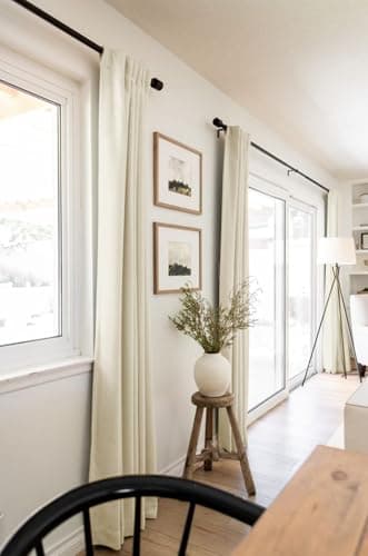 100% Blackout Shield Linen Blackout Curtains for Bedroom 84 Inches Long, Back Tab/Rod Pocket Living Room Drapes, Thermal Insulated Blackout Curtains 2 Panels Set, 50" W x 84" L, Light Cream - Image 5