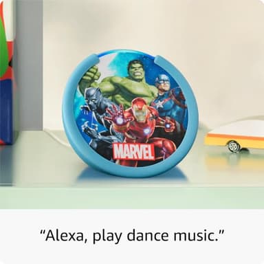 Amazon Echo Pop Kids (newest model), Designed for kids, with parental controls, Includes 6 months of Amazon Kids+, Marvel's Avengers - Image 3