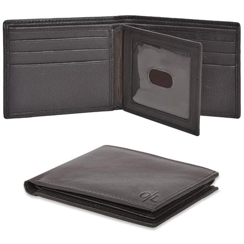 Full Grain Leather Wallet for Men | RFID Blocking | Bi fold Wallet | 9 Credit Card Slots | Gifts for Men | Brown - Image 1