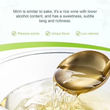 Soeos Mirin Cooking Wine, 16.9 fl oz (2 * 500ml) Pack of 2, Traditional Rice Wine, Authentic Natural Sugar Cooking Wine, Sweet Rice Wine for Cooking and Condiments, Premium Mirin Cooking Wine. - Image 4