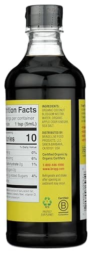 Bragg Organic Coconut Aminos – 16oz, Soy-Free Alternative, Gluten-Free, Dark & Rich Flavor for Cooking – Vegan, No Salt Added, Packed with Amino Acids – Plant-Based Seasoning & Marinade - Image 2