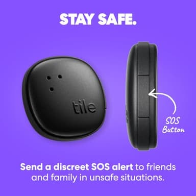 Tile by Life360 Sticker - Small Bluetooth Tracker, Remote Finder and Item Locator for Bikes, Glasses and More. Both iOS and Android Compatible. Phone Finder. 2-Pack (Black) - Image 6