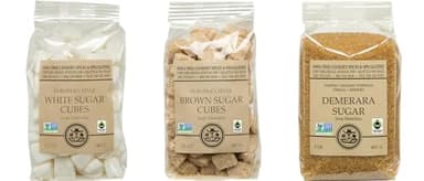 India Tree Coffee & Tea Sugar Variety Pack - White, Brown, and Demerara Sugar - Image 1