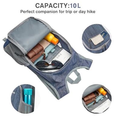 G4Free 10L/15L Hiking Backpack Lightweight Packable Hiking Daypack Small Travel Outdoor Foldable Shoulder Bag - Image 5