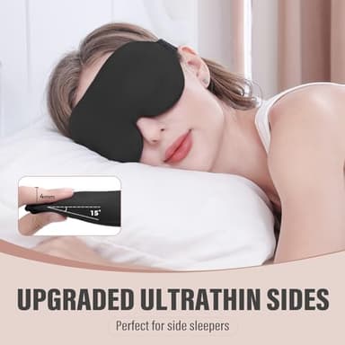 YIVIEW Sleep Mask for Side Sleeper, Complete Light Blocking 3D Sleeping Eye Mask, Soft Breathable Eye Cover for Women Men, Relaxing Zero Pressure Night Blindfold - Image 2