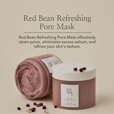 Beauty of Joseon Red Bean Pore Refreshing Mask Mud Cream Hydrating Wash Off Pack, Pore Cleansing Exfoliator, Korean Skin Care for Men and Women 140ml, 4.73 fl.oz - Image 2
