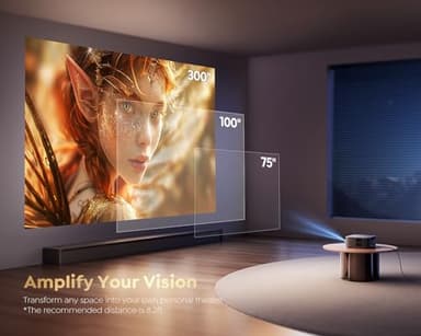 [1500 ANSI/Google TV/Voice Control]Smart Projector with WiFi 6 and Bluetooth, Netflix-Licensed 4K Support, Outdoor Movie Proyector, 1080P Home Ceiling Auto Focus Projector, PUTRIMS K12 Gray - Image 7