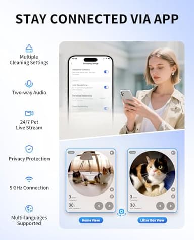 PETKIT Purobot Ultra 2025 New Accurate cat Facial Recognition & Poop Monitor Automatic Self-Cleaning Cat Litter Box with Touch-Free Waste Packing, 5G WiFi App Control, Integration Safety, Odor Free - Image 2