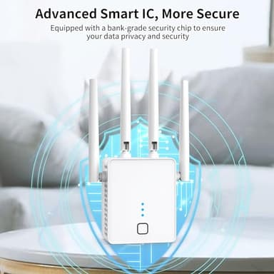 nonser WiFi Extender, 2024 Fastest WiFi Booster 1200Mbps Dual Band (5GHz/2.4GHz) WiFi Extenders Signal Booster for Home, WiFi Repeater with Ethernet Port Covers up to 10000sq. ft and 55 Devices - Image 5