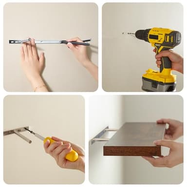 BAYKA Floating Shelves, 22.5" Wall Mounted Wood Shelves for Bathroom, Bedroom, Living Room, Kitchen, Hanging Shelf for Books/Storage/Decor with 22lbs Capacity (Rustic Brown,Set of 2) - Image 9