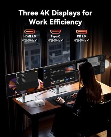 ACEMAGIC Mini PC AMD Ryzen 7 6800H, Mini Gaming PC 16GB DDR5 512GB SSD, Mini Computers Micro Desktop PC Support 4K Triple Display/WiFi6/BT5.2/Gaming/Office/Home - Image 6