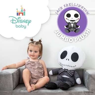 KIDS PREFERRED Disney Baby Tim Burton The Nightmare Before Christmas Jack Skellington Stuffed Animal, Jumbo Minky Fabric Halloween Plushies Kids Toys - Image 2