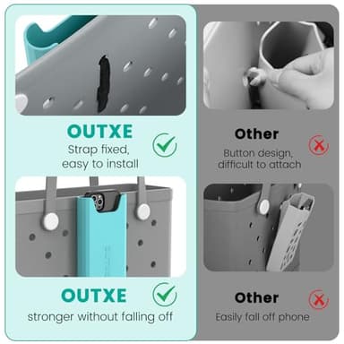 OUTXE Silicone Phone Holder for Bogg Bag, Phone Case Holder Charms Accessory Compatible with All Bogg Bags, Cell Phones Holders for Boggs Bag, Phones Insert Attachment for Simple Modern - Image 4