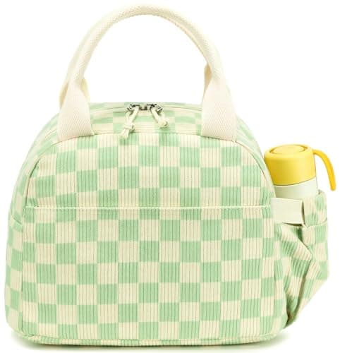 Bluboon Lunch Box for Women men Insulated Cute Corduroy Lunch bag, Reusable Cooler Bag for Work, Picnic, Travel - Image 1