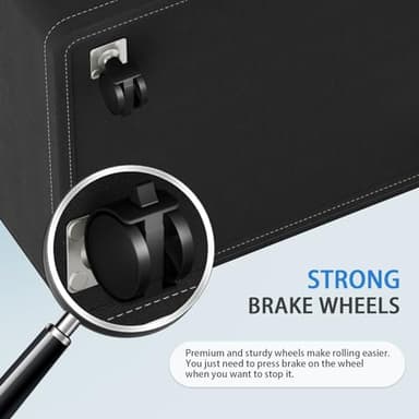 HomeHacks 75L Rolling Laundry Basket with Wheels, Collapsible & Waterproof Laundry Hamper, Mobile Clothes Hamper, Storage Laundry Bins with Handles for Laundry Room, Bedroom, Bathroom & Dorm, Black - Image 4