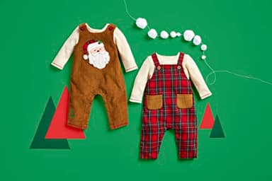 Mud Pie Baby Boy Tartan Plaid Overalls, Red, 3-6 Months - Image 2