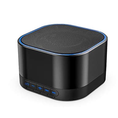 Magicteam White Noise Machine with 20 Non Looping Natural Soothing Sounds Memory Function 32 Levels of Volume Powered by AC or USB and Sleep Sound Timer Therapy for Baby Kids Adults Black - Image 1