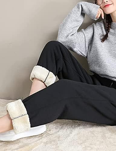 Yeokou Women's Warm Sherpa Lined Athletic Sweatpants Jogger Fleece Pants - Image 6
