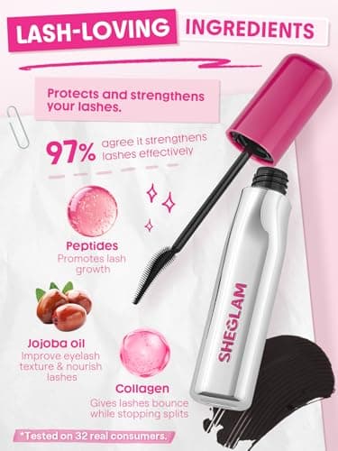 SHEGLAM Lashlighter Up & Out Mascara Volumizing and Lengthening Waterproof Long-lasting Condition Lashes Mascara-Black - Image 5