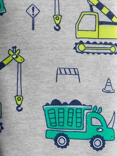 Simple Joys by Carter's Baby Boy's 3-Pack Loose Fit Flame Resistant Polyester Footed Pajamas Sleepwear, food/Trucks/alligator, 18 Months - Image 4
