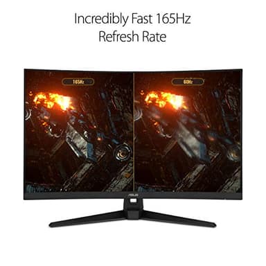 ASUS TUF Gaming VG328H1B 32” Curved Monitor, 1080P Full HD, 165Hz (Supports 144Hz), Extreme Low Motion Blur, Adaptive-sync, FreeSync Premium, 1ms, Eye Care, HDMI D-Sub - Image 3