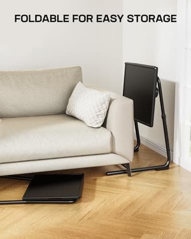 LORYERGO Multifunctional TV Tray Table - [2 Packs] Adjustable TV Dinner Tray Tables with 6 Height & 3 Tilt Angle, Folding TV Trays with Cup Holder for Bed & Sofa, for Eating & Reading - Image 8