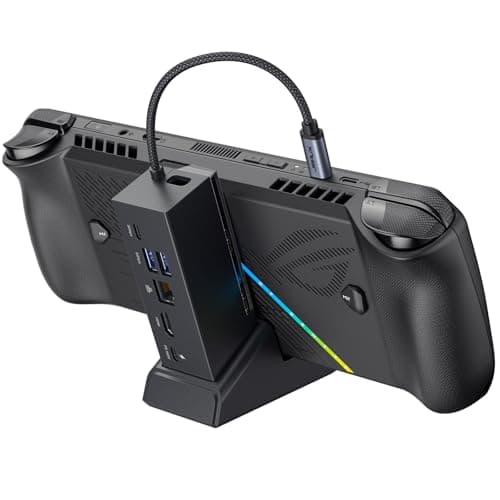 JSAUX Docking Station Compatible with ROG Ally X/ROG Ally/Steam Deck/Legion Go/Legion Go S, 6-in-1 ROG Ally X Dock with HDMI 4K@120Hz, Gigabit Ethernet, USB A & USB C 3.2 Gen 1, 100W Charging - HB0609 - Image 1